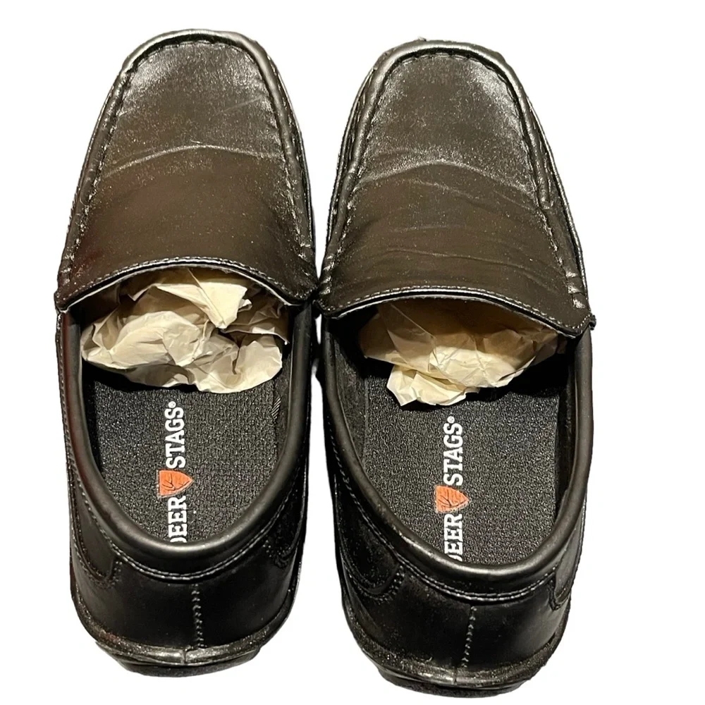 Deer Stags BOOSTER Black Boy’s Slip On Loafer Casual Shoe Size: 3M New With Box‎